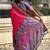 Pink woven self design silk blend patola saree with blouse