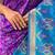 Purple woven self design silk blend patola saree with blouse