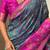 Teal green woven self design silk blend patola saree with blouse