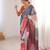 Women party wear digital print heavy chinnon saree with un sttiched blouse