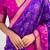 Violet woven self design silk blend patola saree with blouse