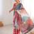 Women party wear digital print heavy chinnon saree with un sttiched blouse