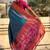 Blue woven self design tissue silk blend patola saree with blouse