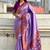Lavender woven self design tissue silk blend patola saree with blouse