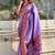 Lavender woven self design tissue silk blend patola saree with blouse