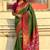 Mehendi woven self design tissue silk blend patola saree with blouse