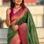 Mehendi woven self design tissue silk blend patola saree with blouse