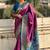 Purple woven self design tissue silk blend patola saree with blouse