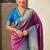 Purple woven self design tissue silk blend patola saree with blouse