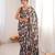 Women party wear digital print heavy chinnon saree with un sttiched blouse