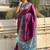 Purple woven self design tissue silk blend patola saree with blouse