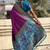Purple woven self design tissue silk blend patola saree with blouse