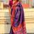 Violet woven self design tissue silk blend patola saree with blouse