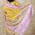 Gold printed tussar silk printed saree with blouse