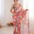 Women party wear digital print heavy chinnon saree with un sttiched blouse