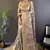 Beige printed assam silk printed saree with blouse