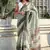 Green printed chanderi crush printed saree with blouse