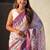 Lavender printed chanderi crush printed saree with blouse