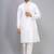 men’s off white silk kurta set with rich embroidery