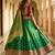 Pure Silk Unstitched Banarasi Lehanga Set in Green Colour with Blouse
