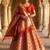Pure Silk Unstitched Banarasi Lehanga Set in Red Colour with Blouse