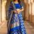 Pure Silk Unstitched Banarasi Lehanga Set in Royal Blue Colour with Blouse