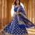 Pure Silk Unstitched Banarasi Lehanga Set in Royal Blue Colour with Blouse