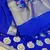 Pure Silk Unstitched Banarasi Lehanga Set in Royal Blue Colour with Blouse