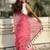 Pink printed chanderi cotton printed saree with blouse