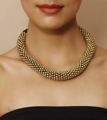 Gold Snake Necklace 1