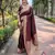 Maroon woven self design banarasi katan silk banarasi saree with blouse