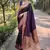 Purple woven self design banarasi katan silk banarasi saree with blouse