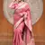 Pink woven self design antique silk banarasi saree with blouse