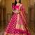 Pure Silk Unstitched Banarasi Lehanga Set in RaniPink Colour with Blouse
