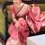 Pink woven self design antique silk banarasi saree with blouse