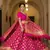 Pure Silk Unstitched Banarasi Lehanga Set in RaniPink Colour with Blouse