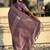 Lavender woven self design antique silk banarasi saree with blouse