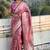 Pink woven self design antique silk banarasi saree with blouse