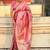 Pink woven self design antique silk banarasi saree with blouse