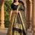 Pure Silk Unstitched Banarasi Lehanga Set in Black Colour with Blouse
