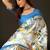 Printed satin saree