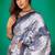 Printed satin saree
