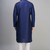 navy blue embroidered silk men’s kurta pant set