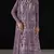Purple chiffon semi stitched suit with embroidery work