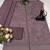 Purple chiffon semi stitched suit with embroidery work
