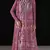 Pink chiffon semi stitched suit with embroidery work