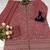 Pink chiffon semi stitched suit with embroidery work