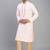 cream embroidered silk men’s kurta pant set