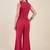 Women’s pink solid co-ord set | sleeveless vest top with wide leg pants
