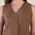 Women’s brown solid co-ord set | sleeveless vest top with wide leg pants